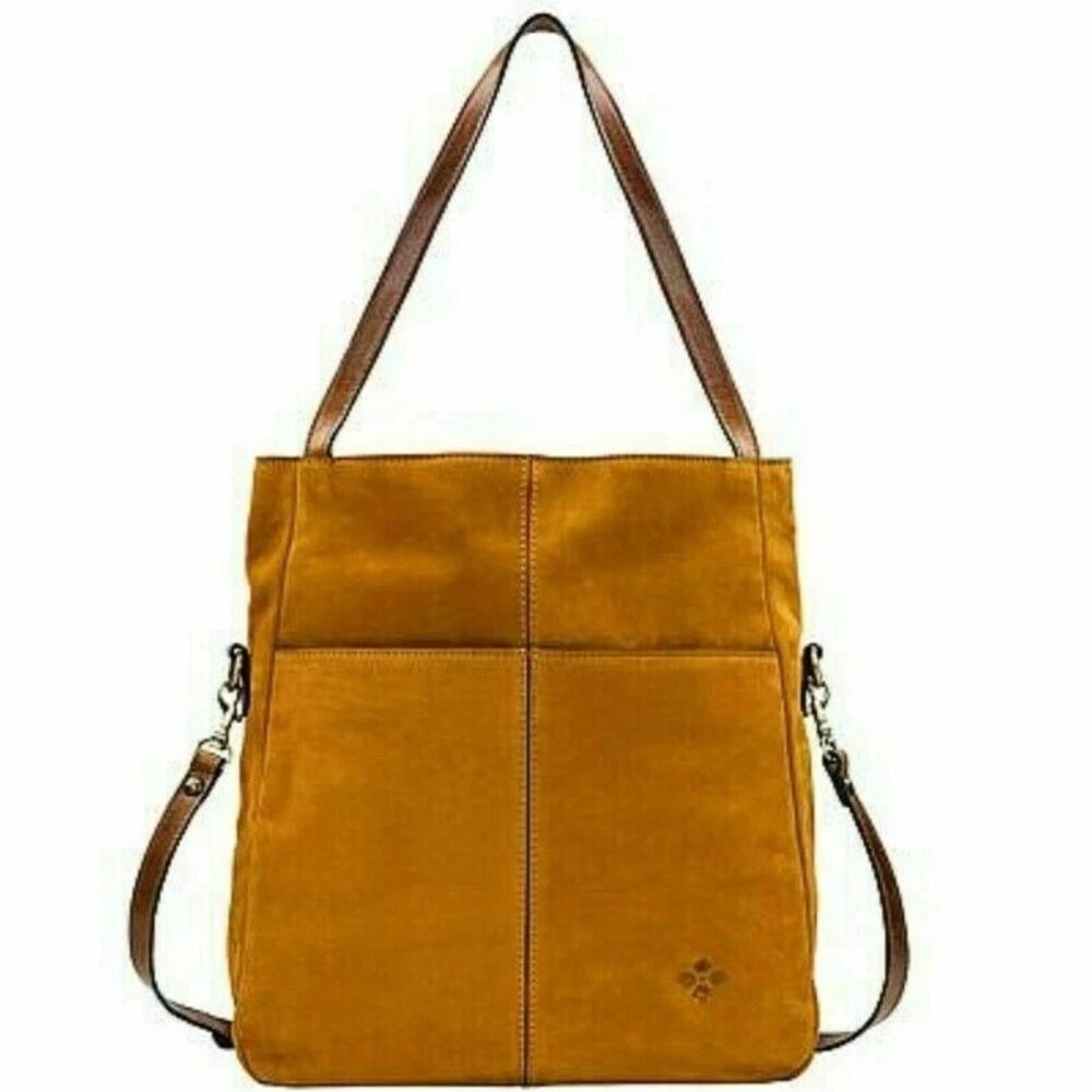 Patricia Nash Norland Large Shoulder Bag Leather Tote Travel or Dog Nubuck Color